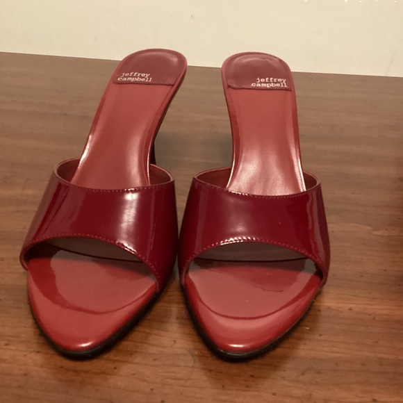 JEFFREY CAMPBELL KITTY HEEL SLIP ON SANDALS - Picture 3 of 13